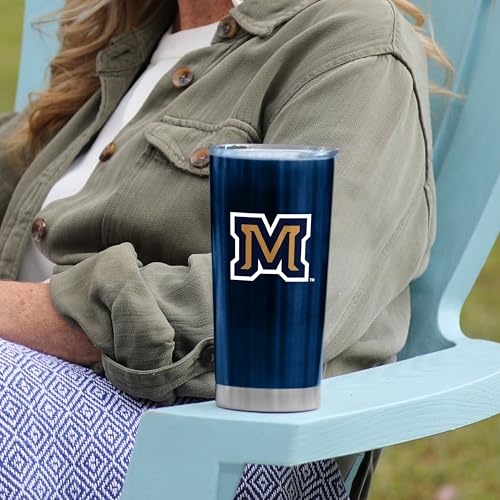 Image of Logo Brands 20 oz Powder Coat Tumbler- Insulated Tumbler with Lid for Water, Iced Tea or Coffee, Smoothie and More