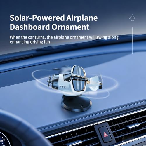 Image of JIAYOSEE A Solar-Powered Car Ornament (Grey) | Light-activated spinning Rotates as car moves