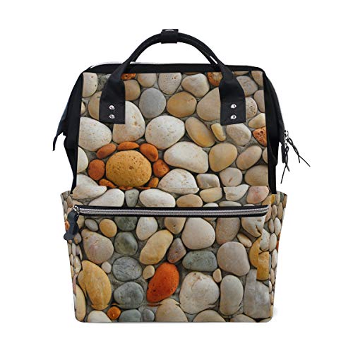 bellissimo zaino in con ciottoli brillante arancione tela