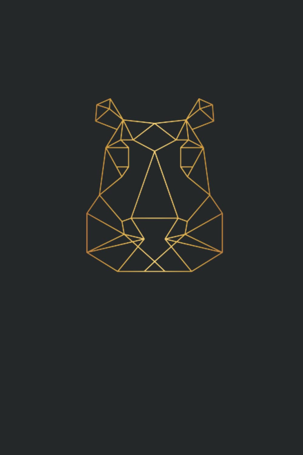 Geometric Hippo Notebook: Gift For Dads - Journal, Lined Paper, Diary, Composition Book (6 x 9 inches) - 120 Lines Pages