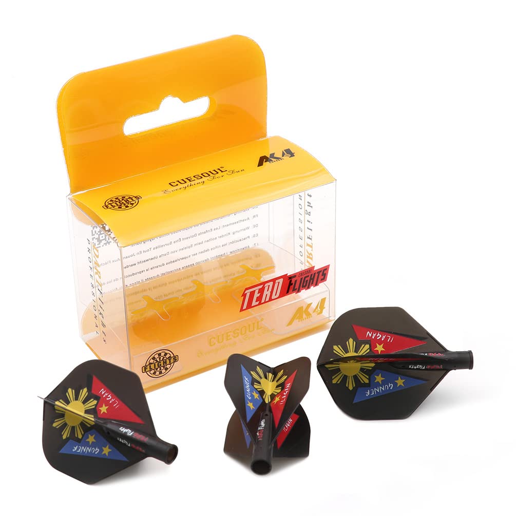 CUESOUL TERO AK4 Dart Flights standard Shape with attractive pattern, Set of 3 pcs