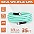 OULEME 35ft RV Water Hose with Storage Strap and Bag, 5/8" Drinking Water Hose with Aluminum Fittings, Anti Kink and Leak Free Garden Hose for Travel Trailer Camper Marine