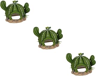 BESTOYARD 3 Pçs Escalada Animal De Estimação Cacto Brinquedo Animais Réptil Escondendo Habitat Betta Peixe Caverna Esconderijo Artificial Suculento Reptichip Tartaruga Escondendo Caverna
