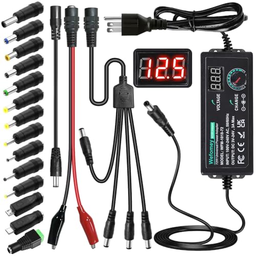 Universal Power Supply 3V~24V 3A 72W Adjustable Variable 3V 5V 9V 12V 18V 20V...