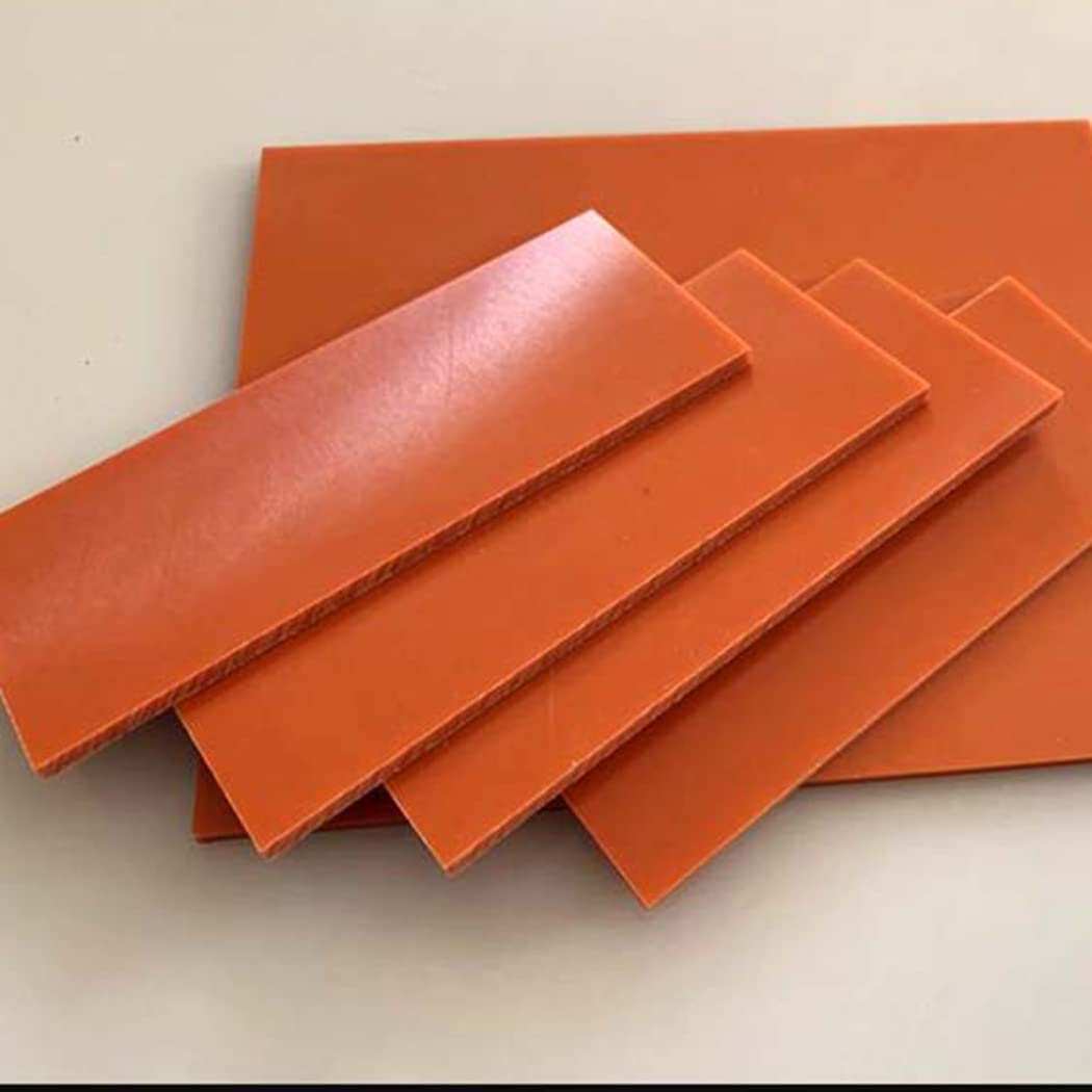 Rojo Naranja Hoja De Placa Plana De Resina Fenólica De Baquelita Piso En PCB Mecánica,Longitud 300mm Ancho 300mm Espesor 5mm a 10mm 2 Piezas,300mmx300mmx5mm
