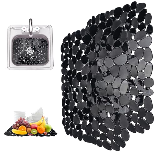 KineticKraft 2 Stück SpüLbeckeneinlage, PVC Spülbeckenmatte 40 x 30 cm, SpüLbecken Matte, SpüLbeckenschutz, SpüLbecken Schutzmatte, KüChe SpüLbeckenmatte Zuschneidbare für Geschirr, Glaswaren, Gemüse