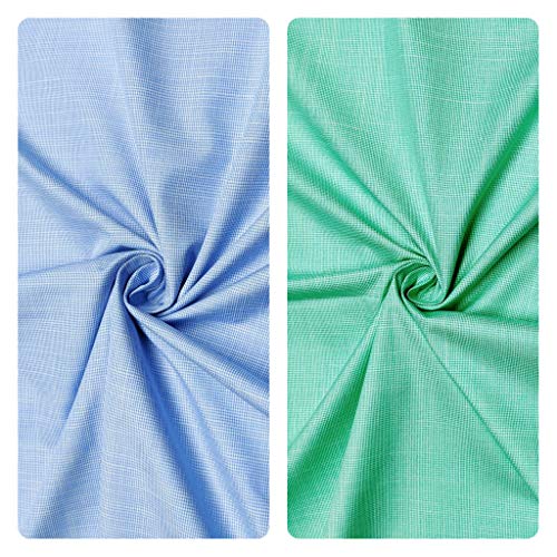 Image of JHABAK'S Unstitched Polycotton Giza Cotton Shirt Fabric For Men - Combo Pack of 2-1.60m Shirt Cloth Piece - 58 inch Width