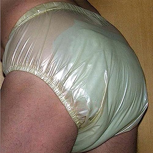 TAPIVA Adult Incontinence Protector, Reusable Plastic Pants, Waterproof Diaper Covers, Size M, 1 Count