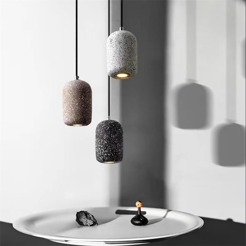 Lámpara colgante de terrazo nórdica LED de 3.9 pulgadas con cable ajustable 3