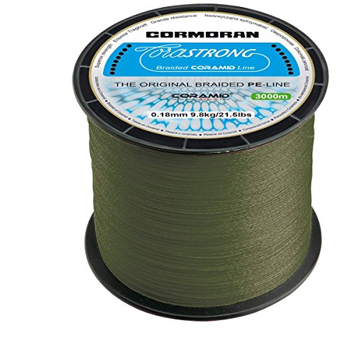 Cormoran Corastrong Braid Angelschnur - Grün, 0.25mm, 14.3kg, 300m, Geflochtene Hochleistungsschnur