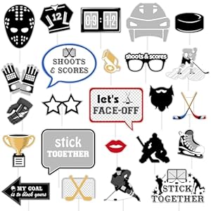 Balterever Eishockey Fotoautomaten Requisiten, 24 Stück