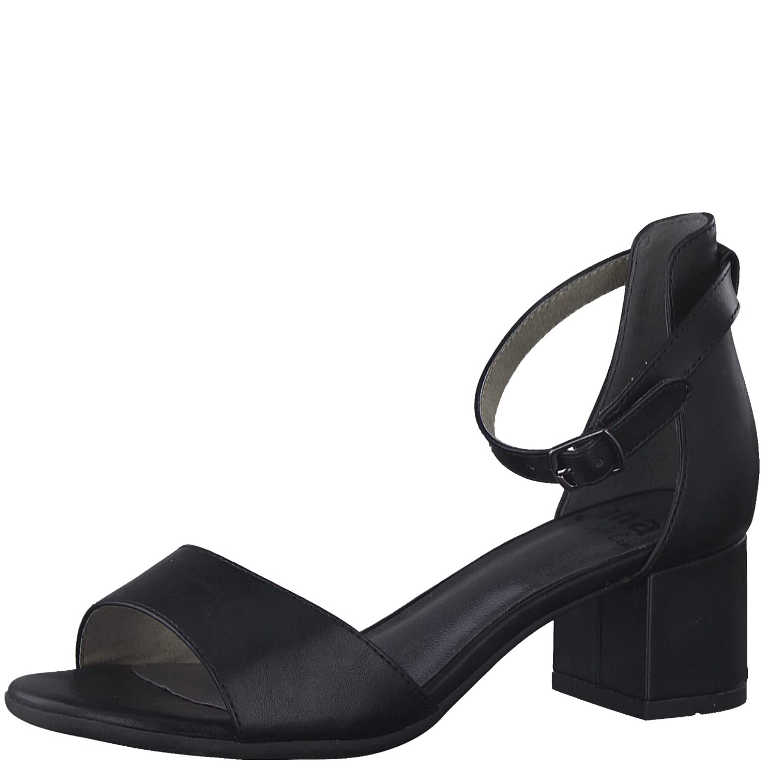 Jana Women's Sandals with Heel Festive Vegan, Black 1, 5 UK
