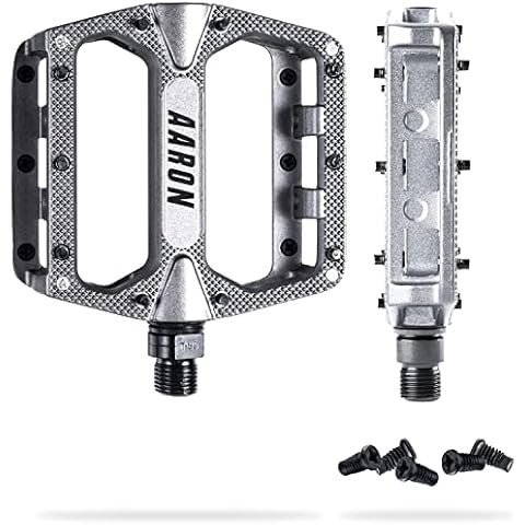 AARON Rock Grey Aluminium Mountain Bike Pedals Cover