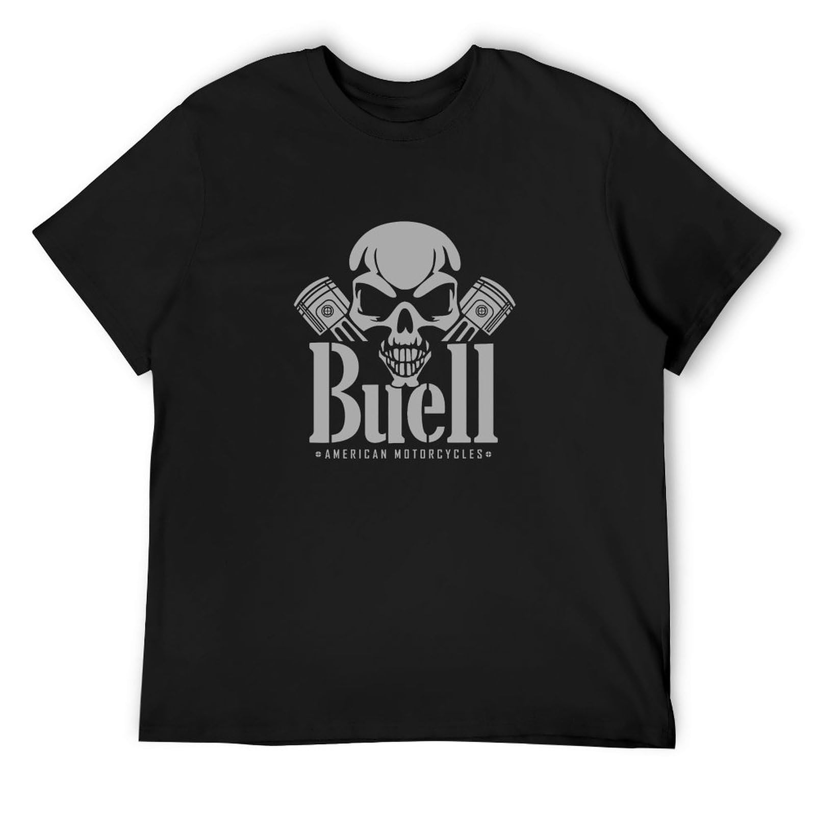 Keling Fashion Man Buell American Motorcycles Skull Piston T Shirt