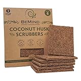BeMind Coconut Husk Scrubber(6)Coconut Scouring Pads|Natural Dish Scrubber|Coconut Dish Scrubber|Eco...