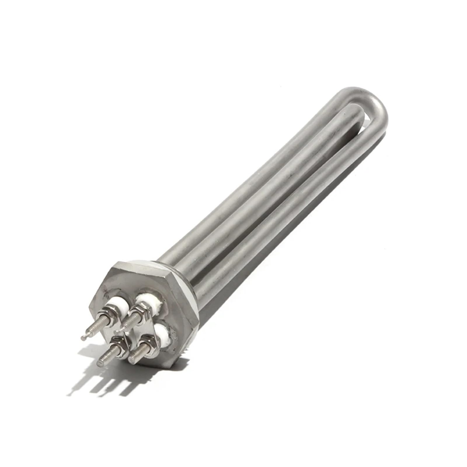 DERNORD 220V 4500W 1-1/2 Zoll Heizelement U Typ Elektrische Brühwasser Heizung BSP Gewinde Edelstahlflansch