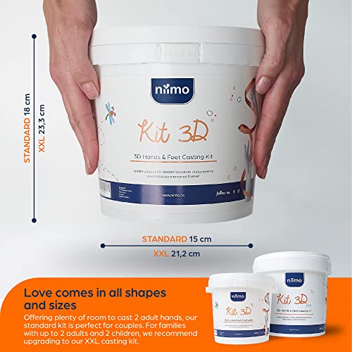 Niimo® 3D Hand Casting Kit - Personalised Gifts for Her, Lifelike Hand Moulding Kit Couple with Video Tutorial, Easy-to-Use & Skin-Safe - Image 7