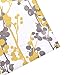 DriftAway Leah Abstract Floral Blossom Ink Painting Room Darkening Kitchen Tier Window Treatment 2 Panels Each Size 29 Inch by 36 Inch Plus 2 Inch Header Golden Yellow Gray