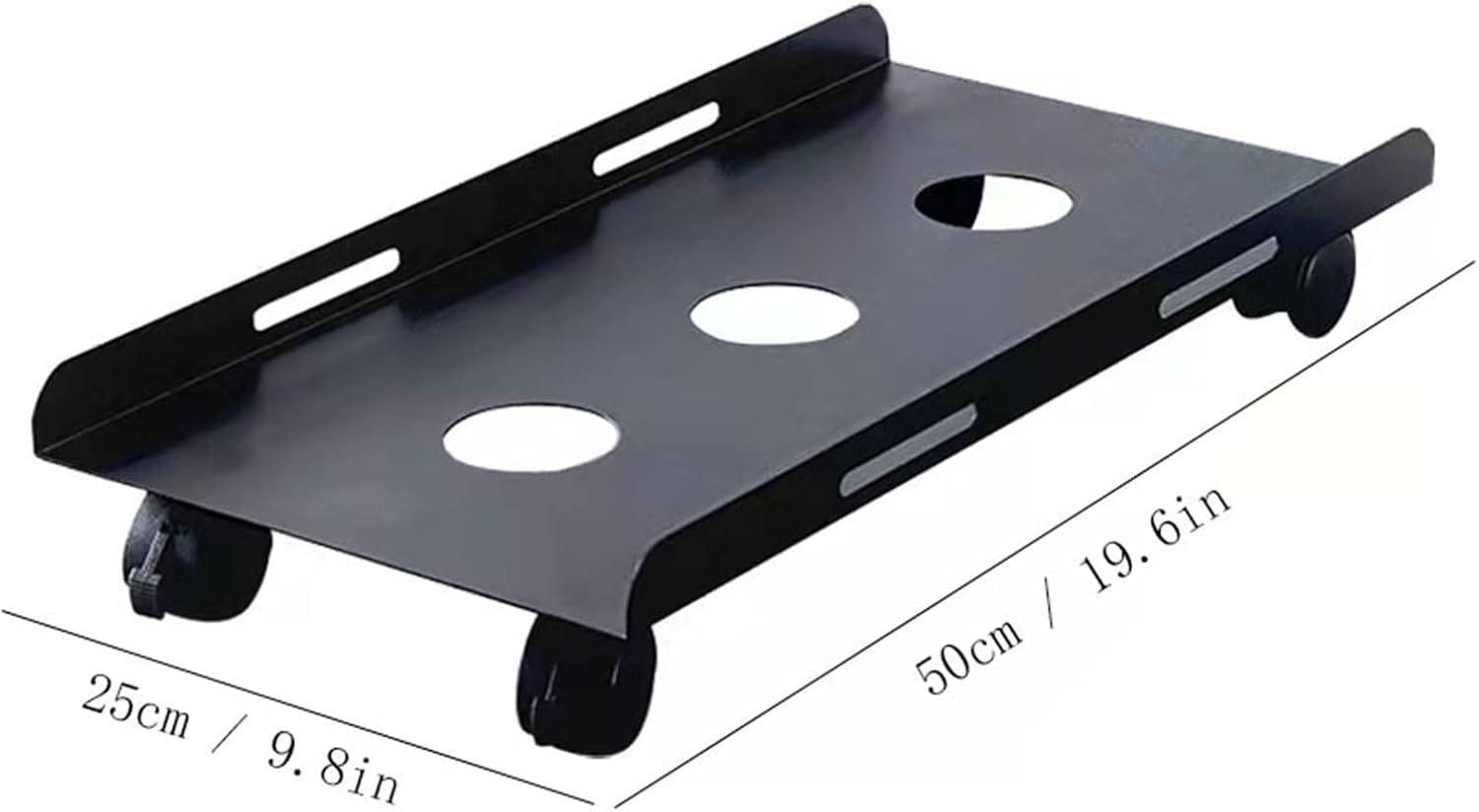 CPU Holder Stand CPU Stand Metal Hollow Cooling Pc Host Tower Stand Home Office Heavy Mobile Host Chassis Tray Rack with Wheels Computer Tower Stand