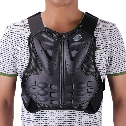 Kcolic Veste De Protection Moto, Gilet Pare-Balles, Motocross, VTT, Plastron, Gilet, Moto, Dirt Bike, Équipement De Protection, Armure pour Adultes, Hommes, Moto, Gilet Pare-Balles Moto A,L.