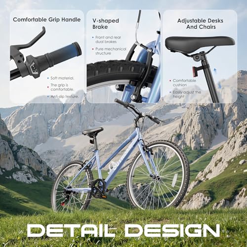 26 inch 7-Speed Commuter Bicycle,Men’s Cruiser Bike/Mountain
