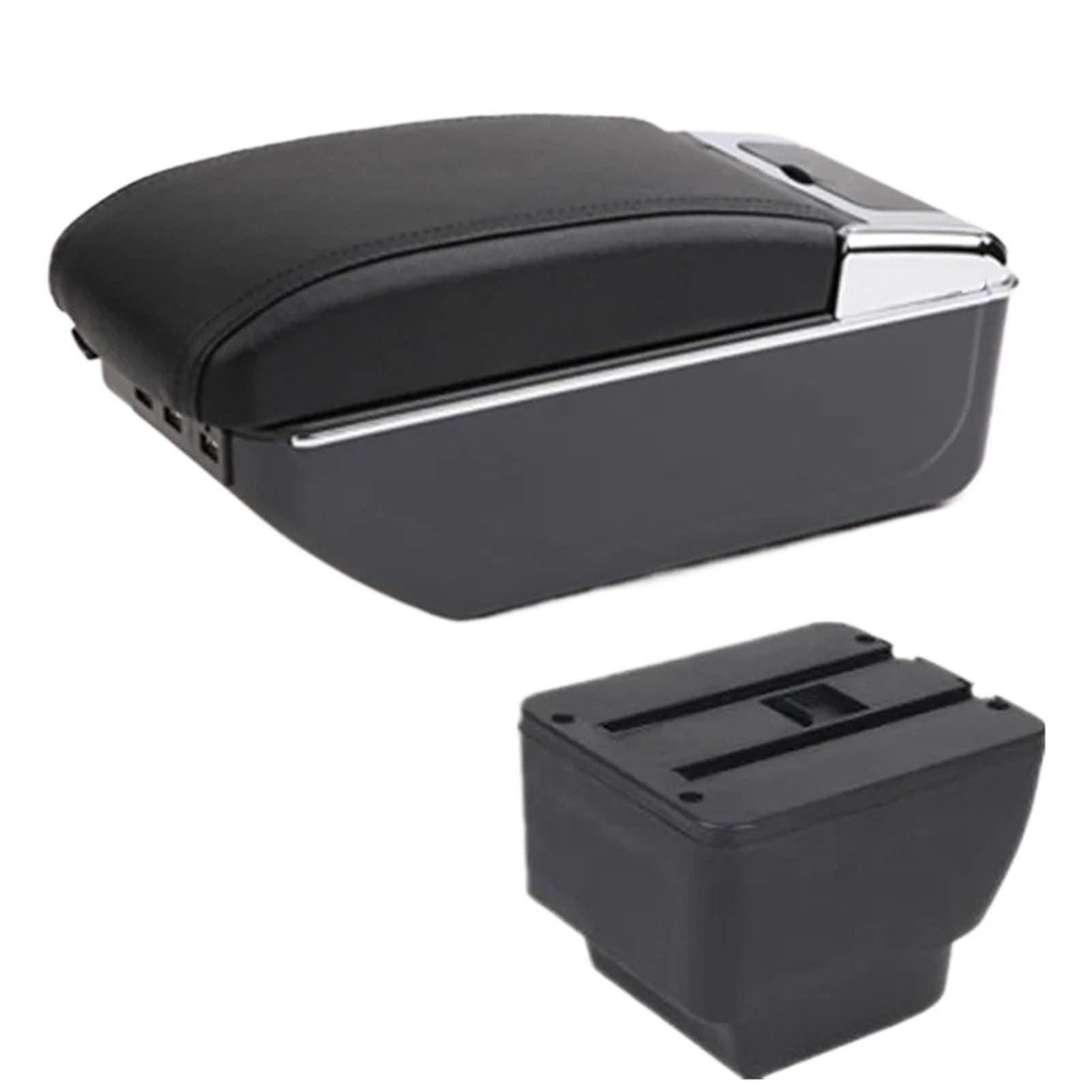 NOKRGQW Car Armrest Box For MAZDA 2 Car Armrest Centra Storage Box Interior Dedicated Retrofit Parts Accessories(D2 black line 7USB)