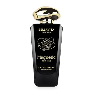 Bellavita Luxury Magnetic for her Eau de Parfum | 100 ml (3.4 fl.oz.) | Perfume for Women | Floral-Gourmand, Cassis, Rose, and Caramel Notes | Long Lasting Women's Day Special Fragrance