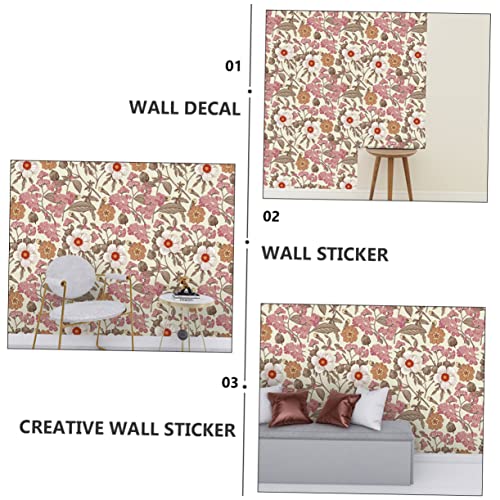 DIKACA 1 conjunto de adesivos de parede de gaveta autoaleatórios adesivos de quarto de flores decora