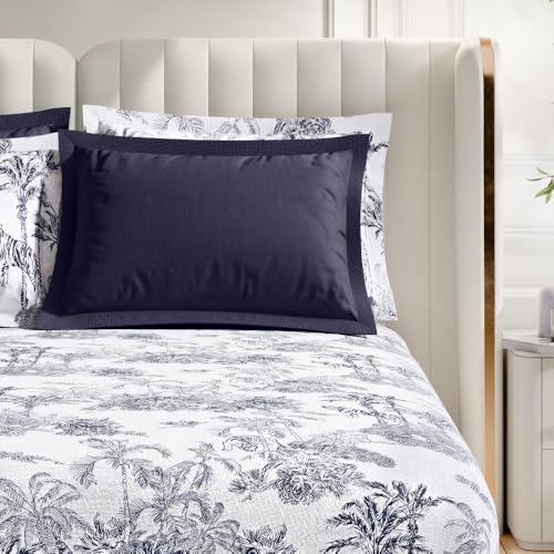 Image of Wakefit Premium 100% Cotton 300 TC Flat Bedsheet with 4 Pillow Covers | King Size (104 x 104 inch) | Misu