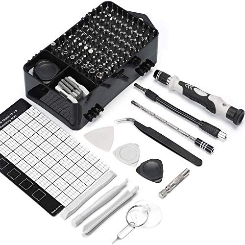 Schraubendreher-Set, 101 in 1 mit Magneten Precision Treiber Bits, Reparatur-Werkzeug-Set mit Taschenwerkzeugtasche for iPhone, Computer,