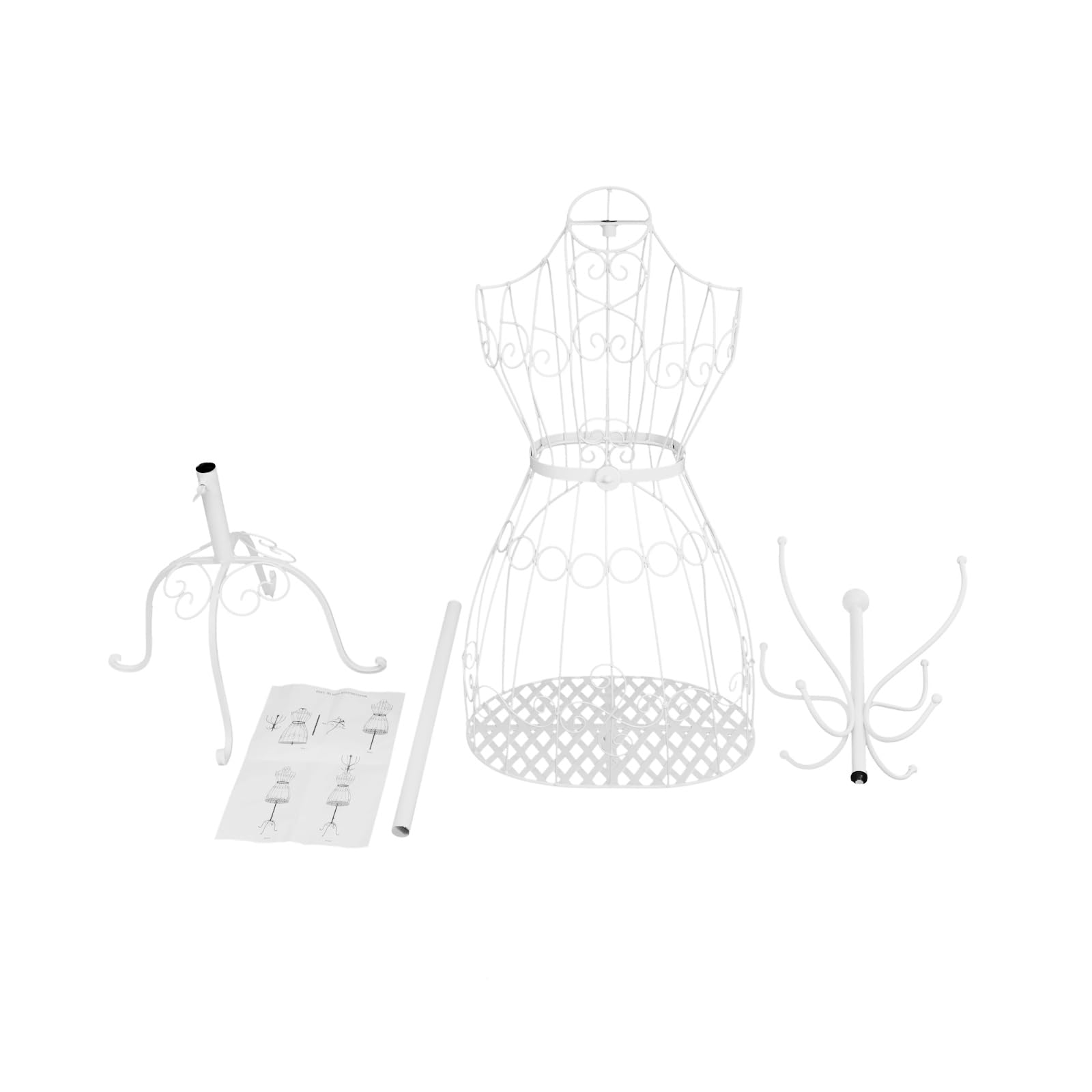 Manekin wystawowy żeński manekin krawiecki z metalu, manekin, tors, manekin na ubrania, marszczony, wysokość 175 cm, szerokość ramion 32 cm, popiersie krawieckie, wieszak na ubrania z przegródką do