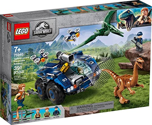 LEGO 75940 Jurassic World Fuga del Gallimimus y el Pteranodon