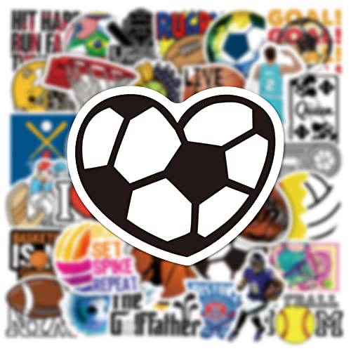 50 Pcs Mixed Ball Stickers for Kids Teens Adults Boys Girls Gift,Stickers Pack for Laptop,Skateboard,Luggage,Car,Bike - Image 4
