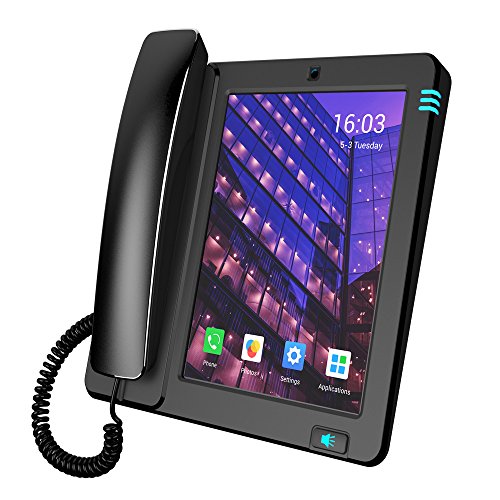 Gcord Smart Landline Telephone Multimedia Telephone with Android 7.9-inch Display VoIP Telephone PSTN LAN/WiFi Dual-mode Home Phone