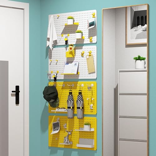 Narzędzie Pegboard Garaż stojak ścienny zestaw kluczy do przechowywania wierteł stojaki, panele ścienne Pegboard, stojak do montażu na ścianie, metalowy organizer ścienny do biura gier domu (kolor: