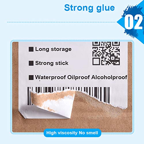 MHUI Etichetta Adesiva Termica Autoadesiva Bianca