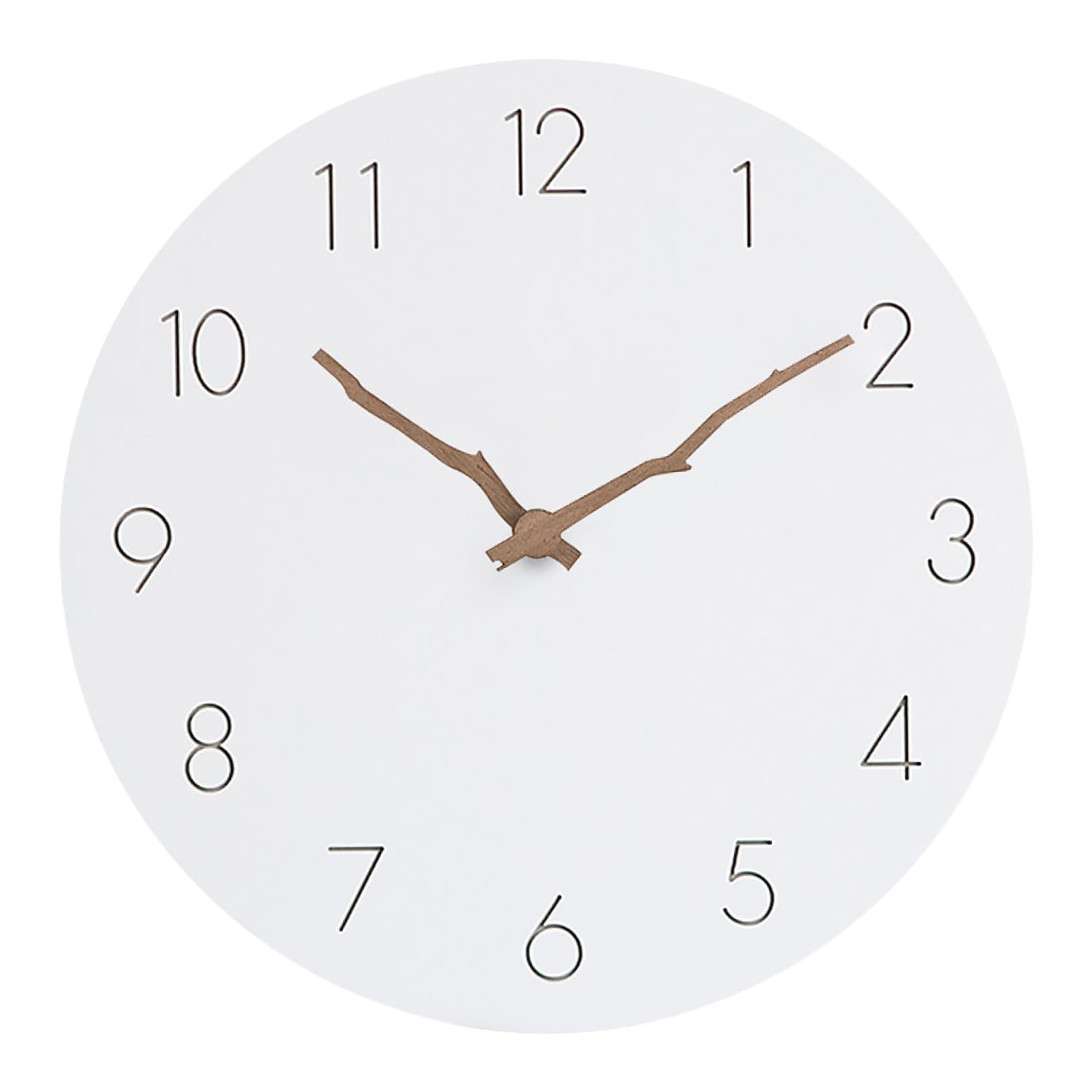 Horloge murale design simple et créatif blanc avec pointeur branche original