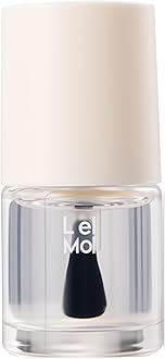 2 in 1 Base Coat Top Coat Nail Polish, Clear Quick Dry Nail Lacquer Color Base Protection High Shine Long Lasting Glossy Fast Air Dry Nail Polish-8.5ML