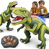 STEAM Life Remote Control Dinosaur Toys,Robot Walking & Dancing Dinosaur with Light and Realistic Roaring Sound, Electronic Steam Toy, Birthday Gift for Kids
