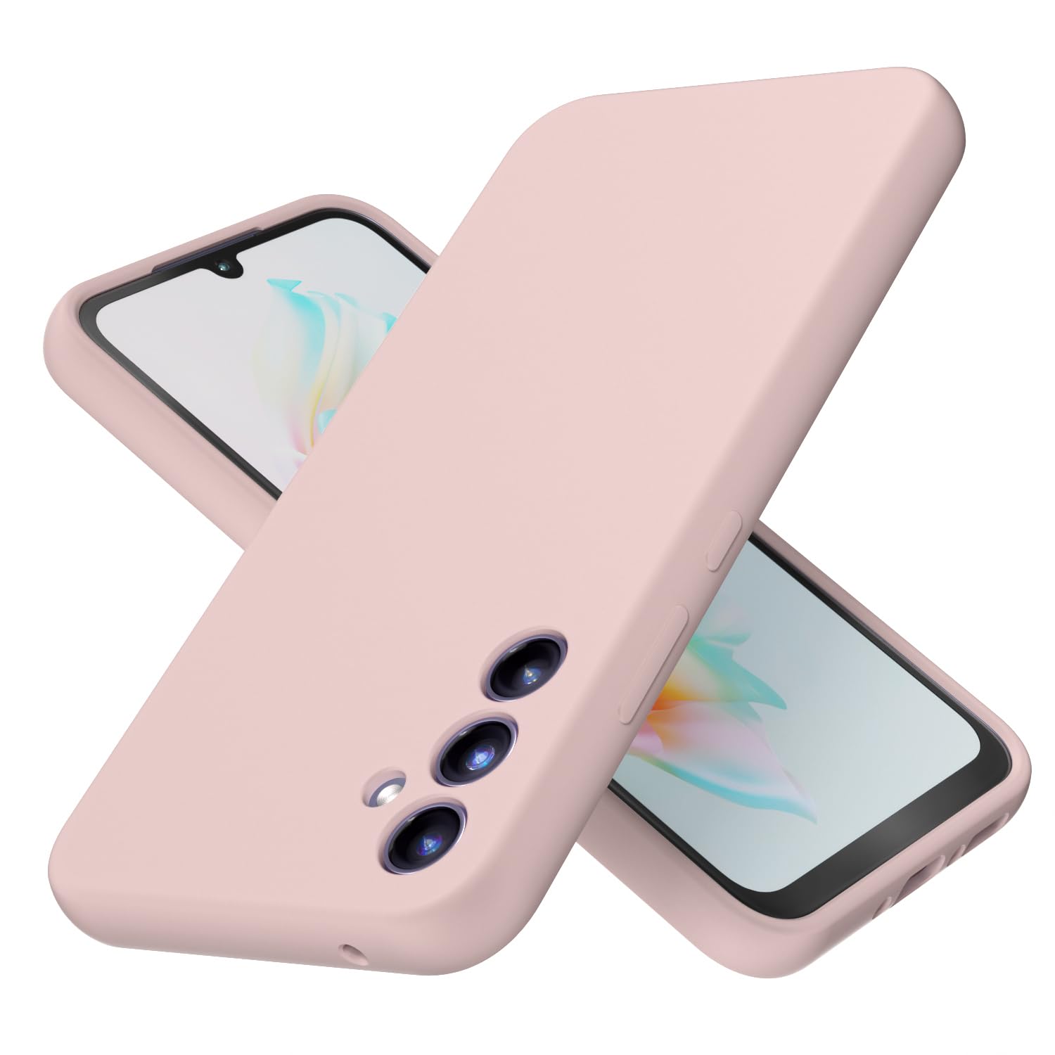 NUIMADL Galaxy A34 5G Case 6.6 inch, Soft Liquid Silicone Protective and Anti-Scratch Microfiber Lining Shockproof Compatible with A34 5G Cover (Pink