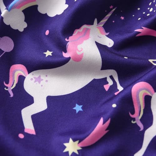 VIKITA Girls Stretch Leggings Shiny Scales Printed Tight Pants Fancy Colored for Birthday Party Halloween 2-12 Years4