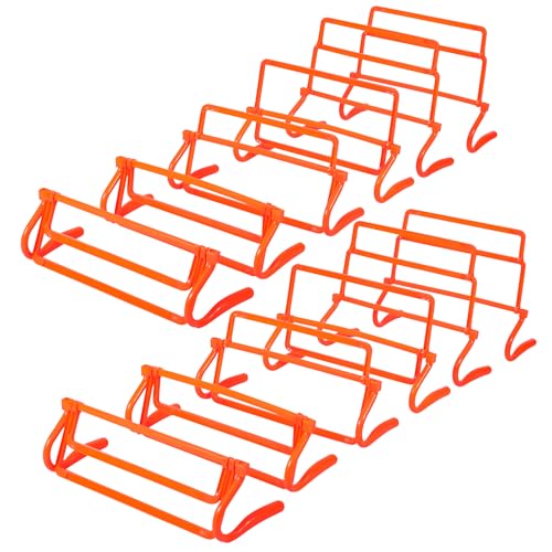 Lineslife Adjustable Agility Hurdles,4 Height Speed Training Hurdles, Portable Speed Training Equipment with Carry Bag for for Athletes,Kids,Soccer,Basketball,12 pcs