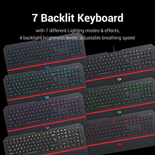 Redragon-K502-RGB-Gaming-Keyboard-RGB-LED-Backlit-Illuminated-104-Key-Silent-Keyboard-with-Wrist-Rest-for-Windows-PC-Games-RGB-Backlit
