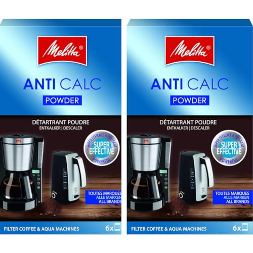 Melitta Anti-Calc Powder Descaler for Filter Coffee Machines Article 192632 12 Powder Bags of 20 g 2 Pack