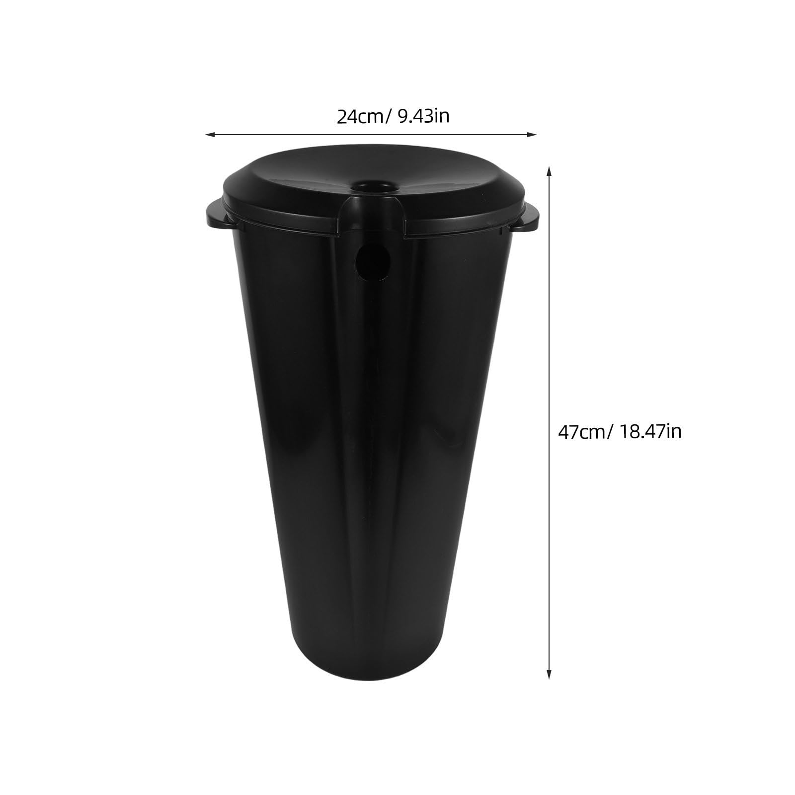 Lavacabezas Portátil Móvil de 15 L, Cubo Plástico Negro Independiente