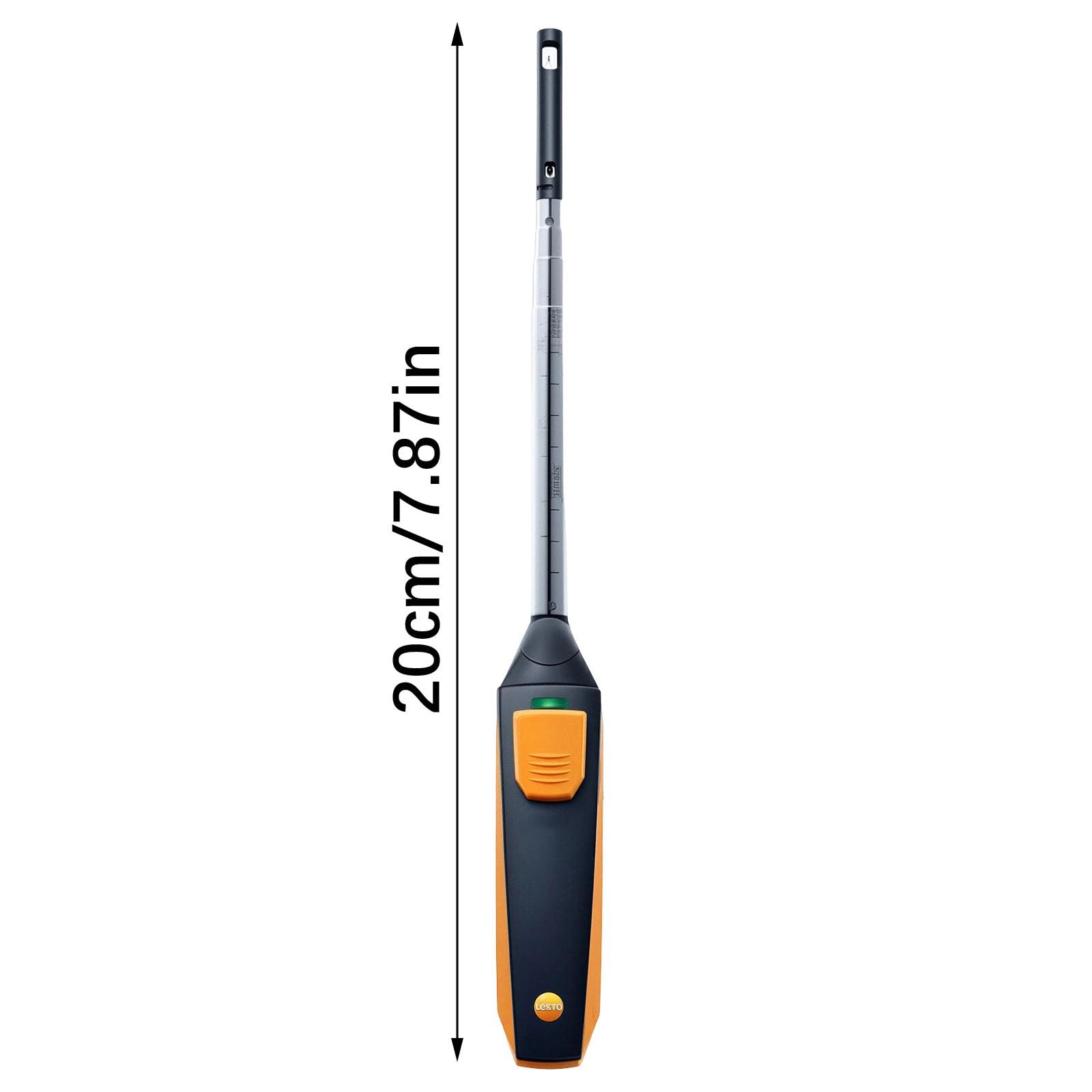 Anemómetro de sonda compacto con pantalla LCD, medidor de movimiento de aire de mano para controles de HVAC, medidor de anemómetro térmico, medidor de conducto de ventilación HVAC
