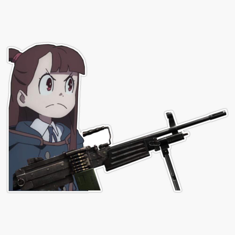 Amazon.com - Akko Machine Gun Vinyl Waterproof Sticker Decal Car Laptop  Wall Window Bumper Sticker 5