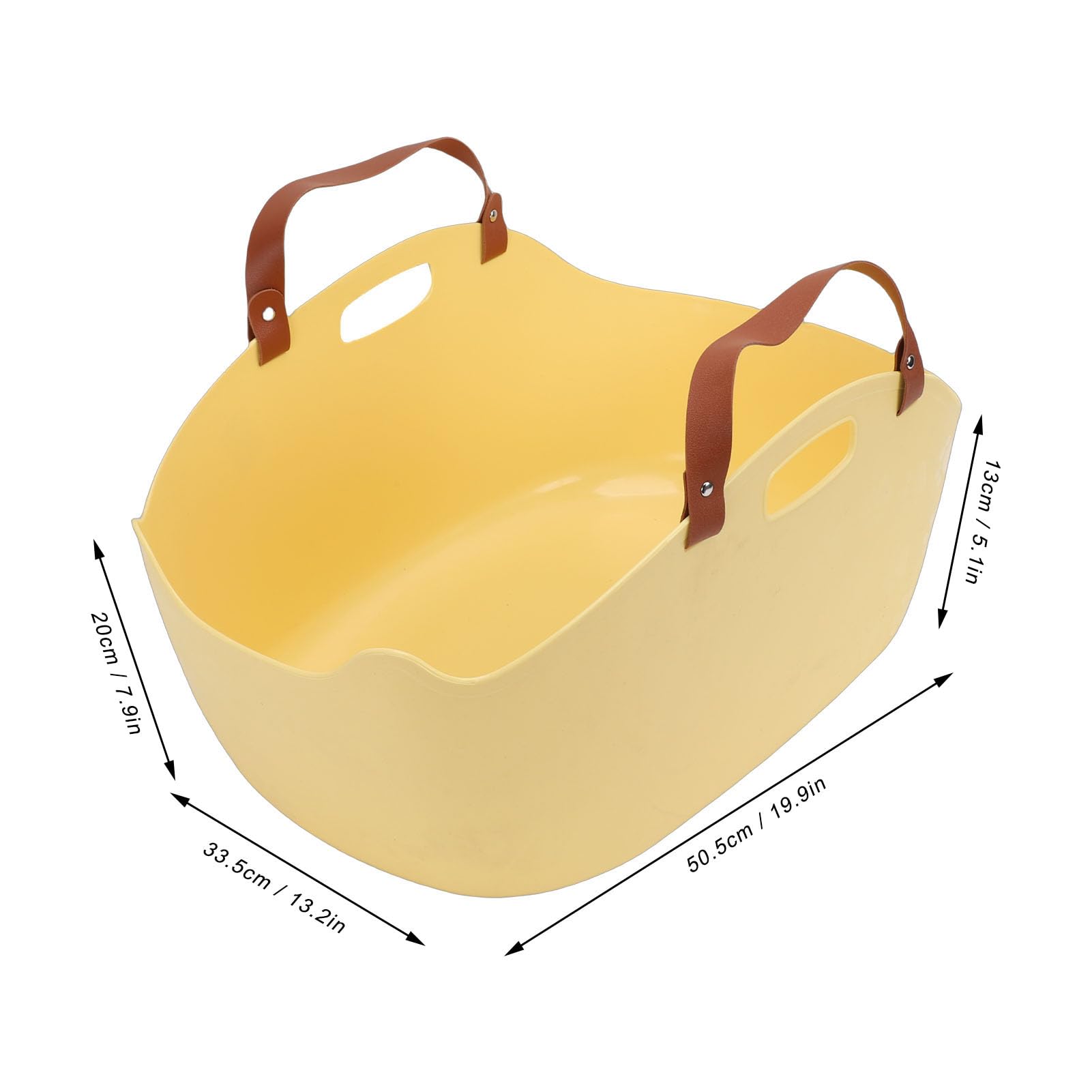 Zerodis Standardowe Kuwety dla Dużych Kotów 20x13x8 Cali Przestronna Kontrola Zapachu Konstrukcja Zapobiegająca Rozpryskom Artykuły Codziennego Użytku dla Kotów (YELLOW)