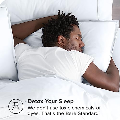 Bare Home Queen Size - Premium 1800 Super Soft Duvet Covers Collection - Lightweight, Cooling - Soft Textured Bedding Duvet Cover (Queen, White) #TOP3