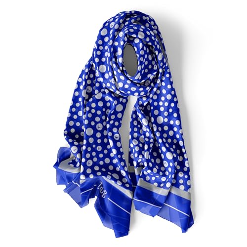 BBGreek Zeta Phi Beta Official Vendor - Silky Polyester Shawl Scarf - Dots on Dots - Sorority Paraphernalia3